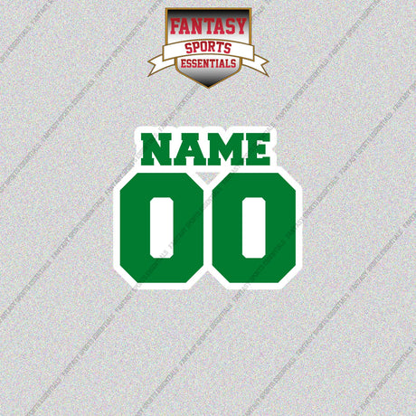 Boston Celtics Personalized Current Name and Number Glossy Stickers