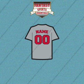 Boston Red Sox Personalized Current Away Jersey Car Decals
