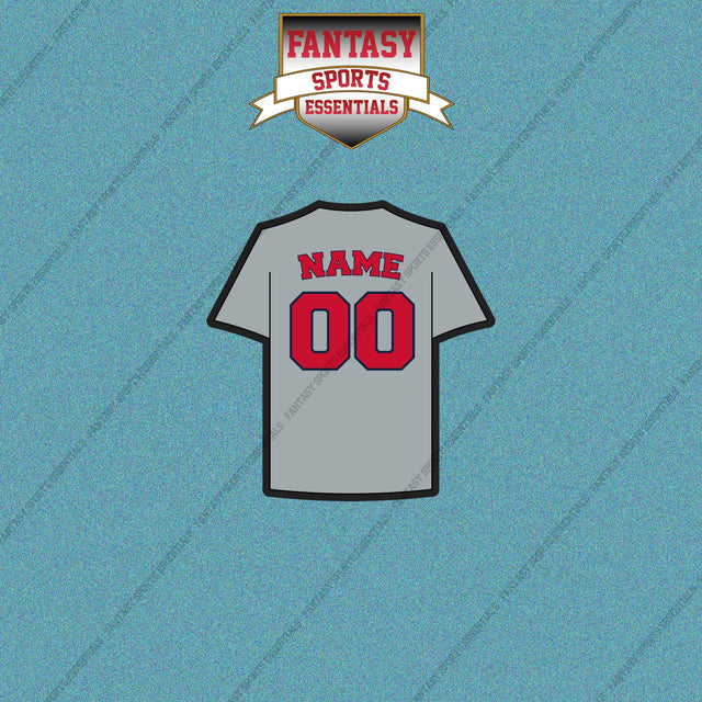 Boston Red Sox Personalized Current Away Jersey Car Decals