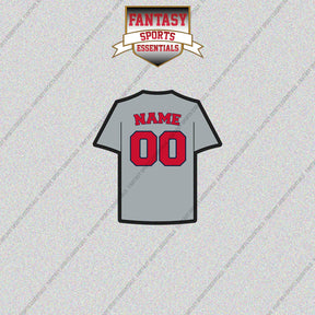 Boston Red Sox Personalized Current Away Jersey Glossy Stickers