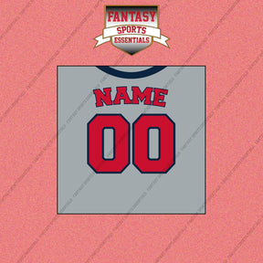 Boston Red Sox Personalized Current Away Jersey Wall Art Prints