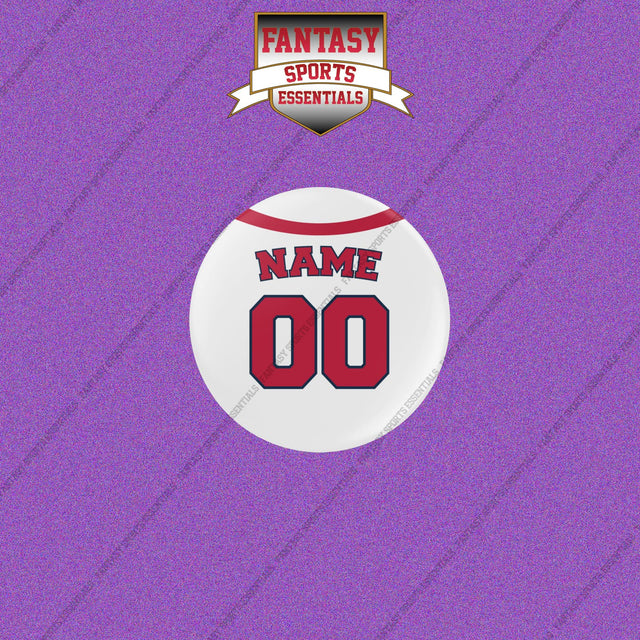 Boston Red Sox Personalized Current Home Jersey Buttons