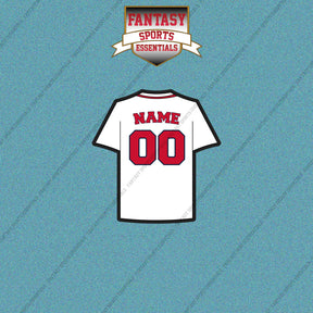 Boston Red Sox Personalized Current Home Jersey Car Decals
