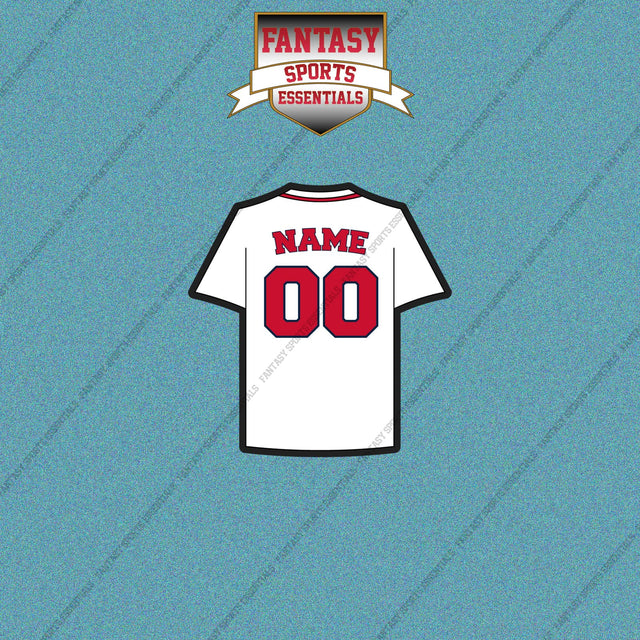 Boston Red Sox Personalized Current Home Jersey Car Decals