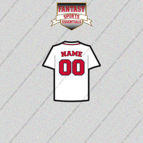Boston Red Sox Personalized Current Home Jersey Glossy Stickers