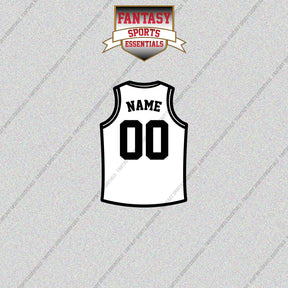 Brooklyn Nets Personalized Current Away Jersey Glossy Stickers