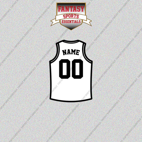 Brooklyn Nets Personalized Current Away Jersey Glossy Stickers