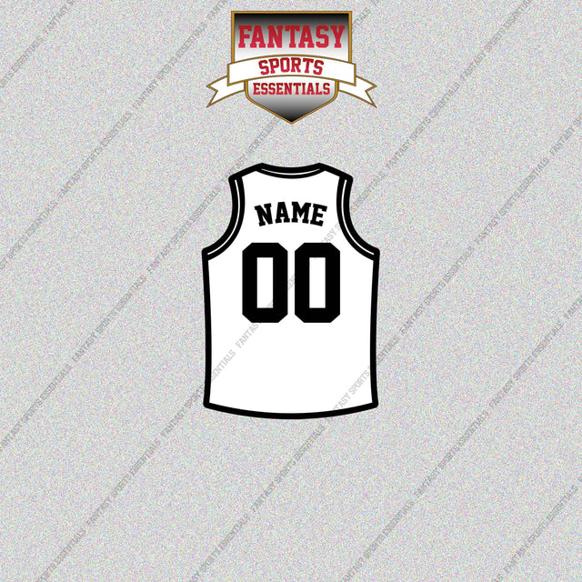 Brooklyn Nets Personalized Current Away Jersey Glossy Stickers