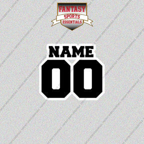 Brooklyn Nets Personalized Current Name and Number Glossy Stickers