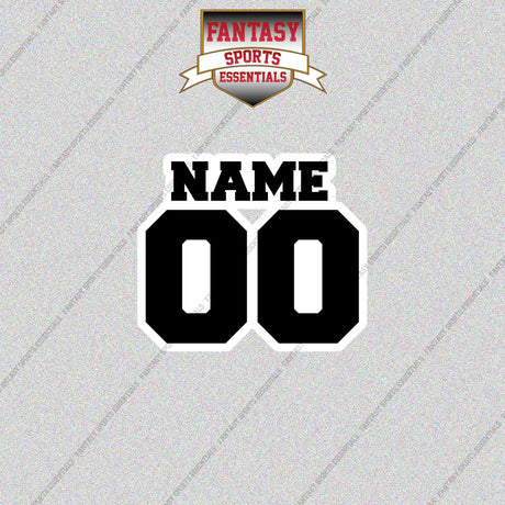 Brooklyn Nets Personalized Current Name and Number Glossy Stickers
