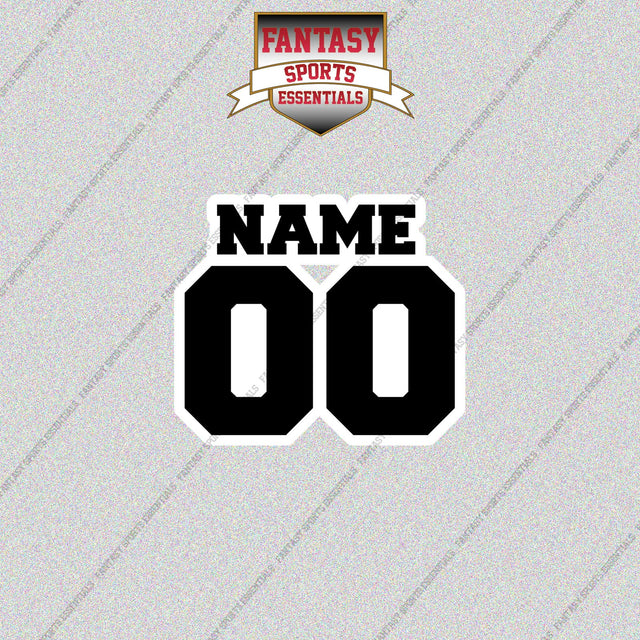 Brooklyn Nets Personalized Current Name and Number Glossy Stickers