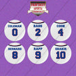 Buffalo Bills 2025 Away Jersey Button Pins (Choose Your Player) Page 1