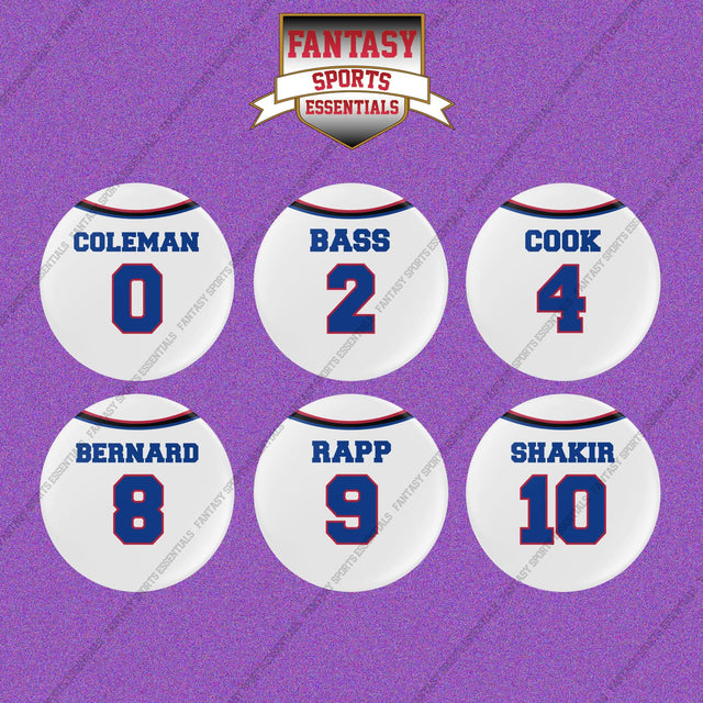 Buffalo Bills 2025 Away Jersey Button Pins (Choose Your Player) Page 1