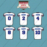 Buffalo Bills 2025 Away Jersey Car Decals (Choose Your Player) Page 1