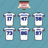 Buffalo Bills 2025 Away Jersey Car Decals (Choose Your Player) Page 2