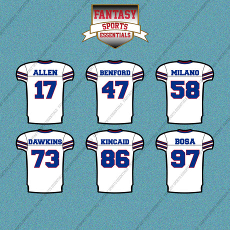 Buffalo Bills 2025 Away Jersey Car Decals (Choose Your Player) Page 2