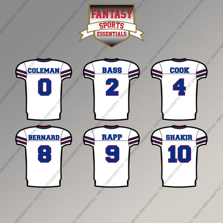 Buffalo Bills 2025 Away Jersey Magnets (Choose Your Player) Page 1