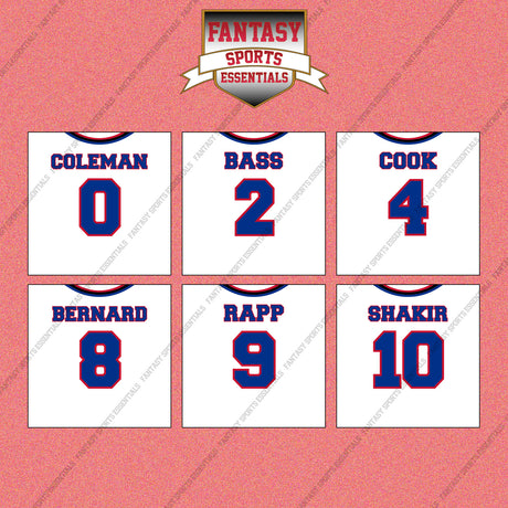 Buffalo Bills 2025 Away Jersey Wall Art Prints (Choose Your Player) Page 1