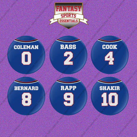 Buffalo Bills 2025 Home Jersey Button Pins (Choose Your Player) Page 1