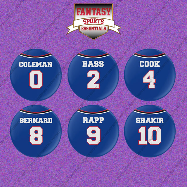 Buffalo Bills 2025 Home Jersey Button Pins (Choose Your Player) Page 1