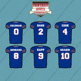 Buffalo Bills 2025 Home Jersey Car Decals (Choose Your Player) Page 1