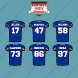 Buffalo Bills 2025 Home Jersey Car Decals (Choose Your Player) Page 2