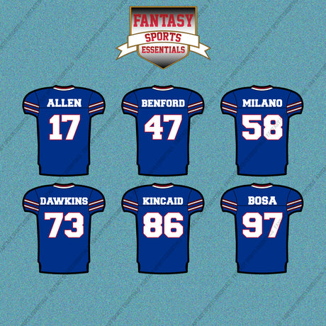 Buffalo Bills 2025 Home Jersey Car Decals (Choose Your Player) Page 2