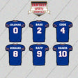 Buffalo Bills 2025 Home Jersey Glossy Stickers (Choose Your Player) Page 1