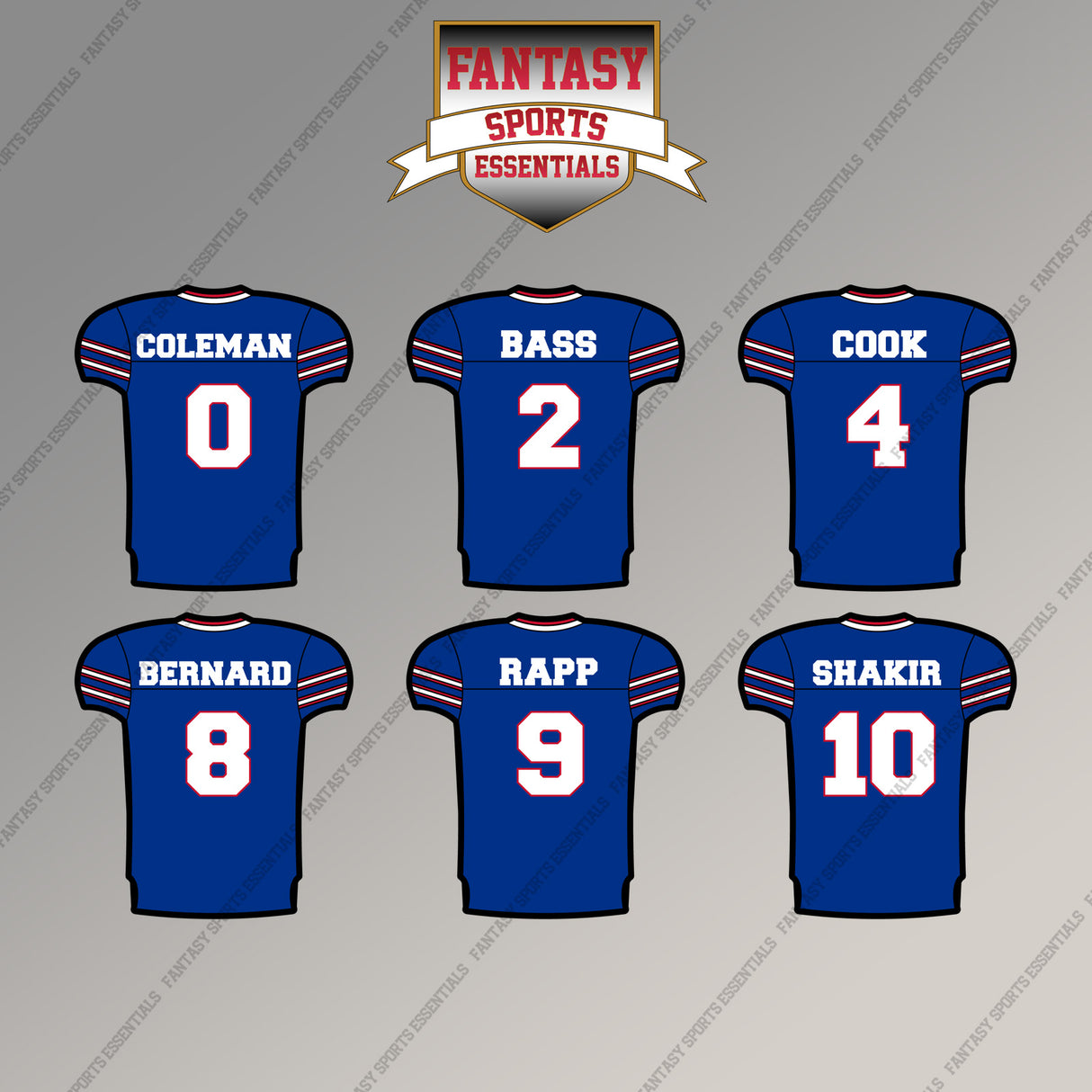 Buffalo Bills 2025 Home Jersey Magnets (Choose Your Player) Page 1