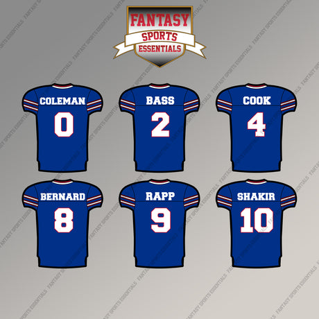 Buffalo Bills 2025 Home Jersey Magnets (Choose Your Player) Page 1