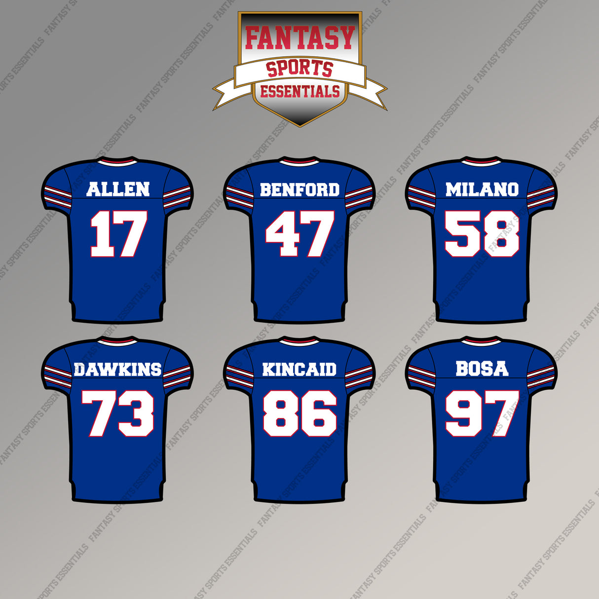 Buffalo Bills 2025 Home Jersey Magnets (Choose Your Player) Page 2