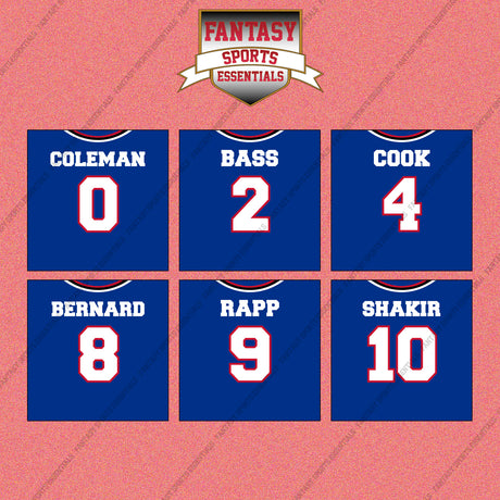 Buffalo Bills 2025 Home Jersey Wall Art Prints (Choose Your Player) Page 1