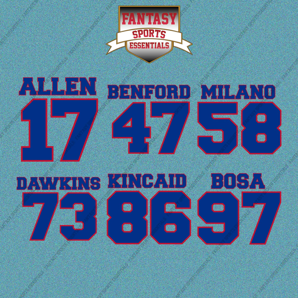Buffalo Bills 2025 Name and Number Car Decals (Choose Your Player) Page 2