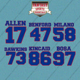 Buffalo Bills 2025 Name and Number Car Decals (Choose Your Player) Page 2