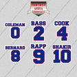 Buffalo Bills 2025 Name and Number Glossy Stickers (Choose Your Player) Page 1