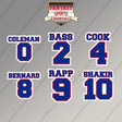 Buffalo Bills 2025 Name and Number Magnets (Choose Your Player) Page 1