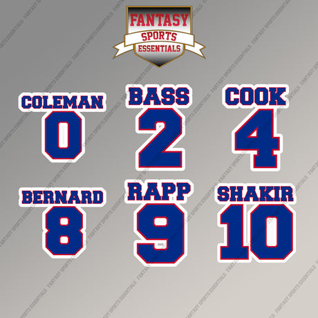 Buffalo Bills 2025 Name and Number Magnets (Choose Your Player) Page 1