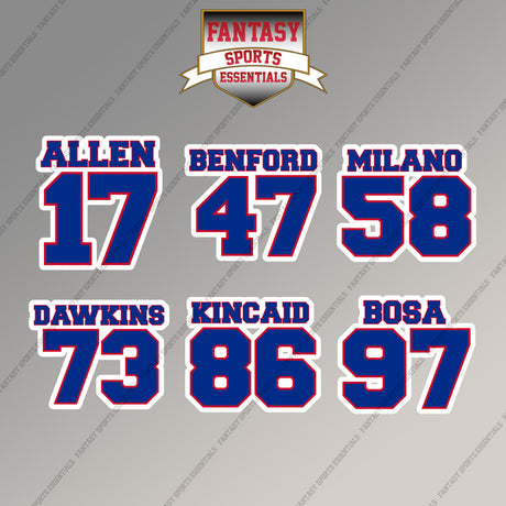 Buffalo Bills 2025 Name and Number Magnets (Choose Your Player) Page 2
