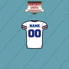Buffalo Bills Personalized Current Away Jersey Car Decals