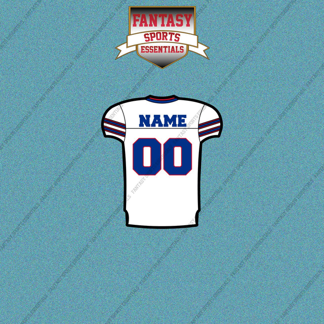 Buffalo Bills Personalized Current Away Jersey Car Decals