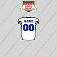 Buffalo Bills Personalized Current Away Jersey Glossy Stickers