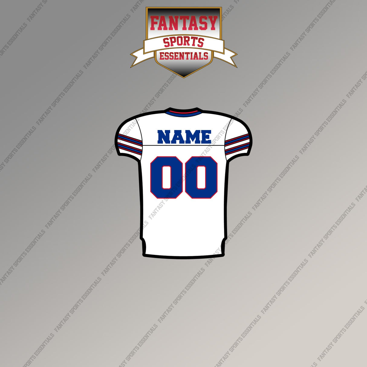 Buffalo Bills Personalized Current Away Jersey Magnets