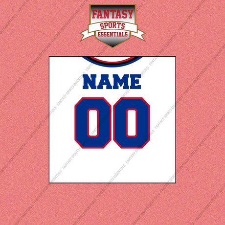 Buffalo Bills Personalized Current Away Jersey Wall Art Prints