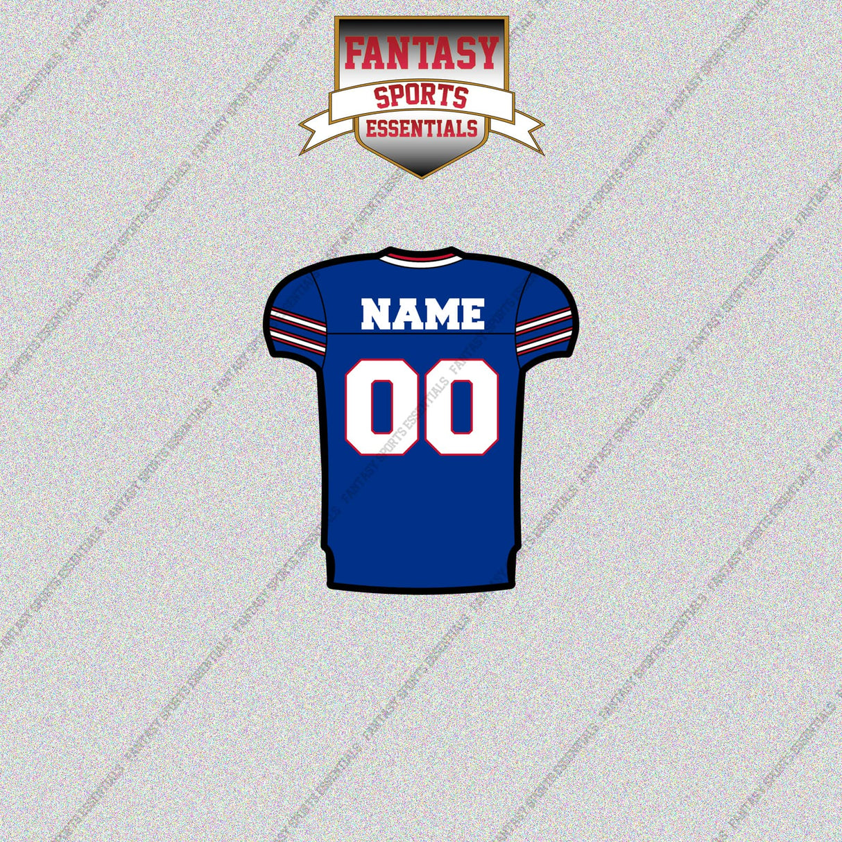 Buffalo Bills Personalized Current Home Jersey Glossy Stickers