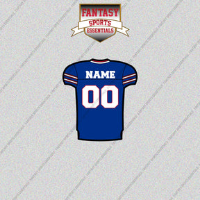 Buffalo Bills Personalized Current Home Jersey Glossy Stickers