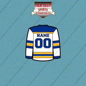 Buffalo Sabres Personalized Current Away Jersey Car Decals