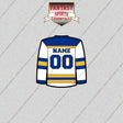 Buffalo Sabres Personalized Current Away Jersey Glossy Stickers