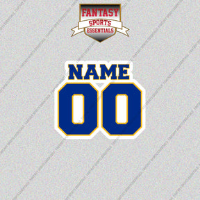 Buffalo Sabres Personalized Current Name and Number Glossy Stickers