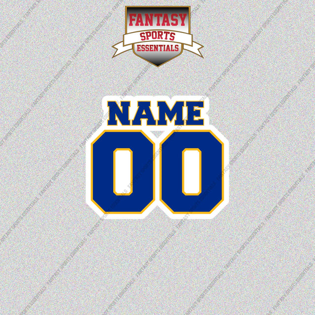 Buffalo Sabres Personalized Current Name and Number Glossy Stickers