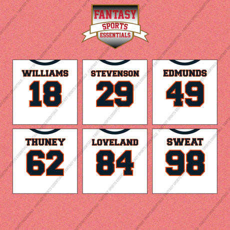 Chicago Bears 2025 Away Jersey Wall Art Prints (Choose Your Player) Page 2